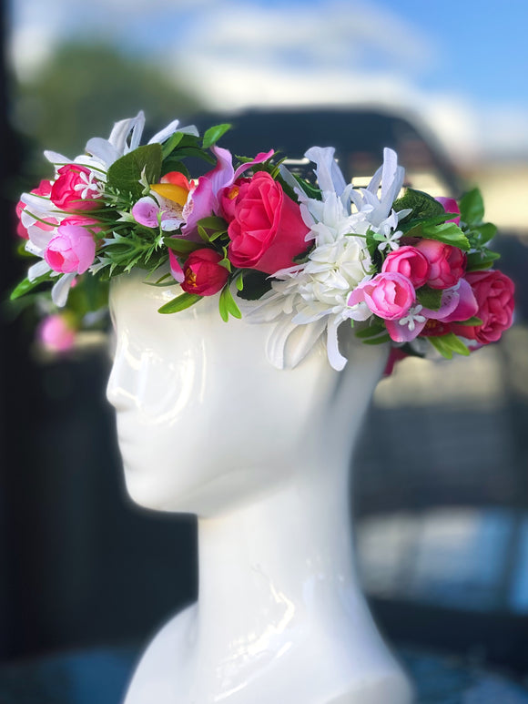 COURONNE DE FLEURS -55CM