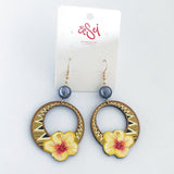 EARRINGS -Pasefika acrylic & pearl style