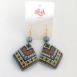 EARRINGS -Pasefika acrylic & pearl style