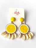 EARRINGS -Raffia & rattan style