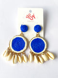 EARRINGS -Raffia & rattan style