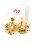 EARRINGS -Pasefika acrylic & pearl style