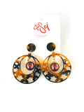 EARRINGS -Pasefika acrylic & pearl style