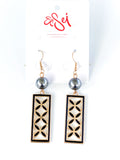 EARRINGS -Pasefika gold & pearl style