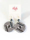 EARRINGS -Pasefika acrylic & pearl style