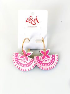 EARRINGS -Pasefika acrylic & pearl style
