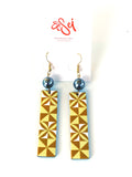 EARRINGS -Pasefika acrylic & pearl style