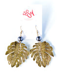 BOUCLES D'OREILLES -PASEFIKA STYLE OR & PERLES