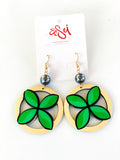 EARRINGS -Pasefika acrylic & pearl style