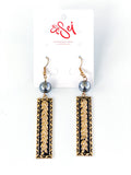 EARRINGS -Pasefika gold & pearl style