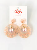 EARRINGS -Pasefika acrylic & pearl style