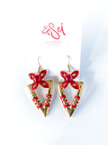 EARRINGS -Pasefika gold & pearl style