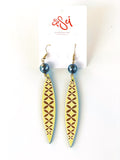 EARRINGS -Pasefika acrylic & pearl style