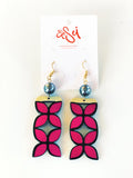 EARRINGS -Pasefika acrylic & pearl style