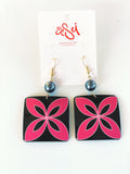 EARRINGS -Pasefika acrylic & pearl style