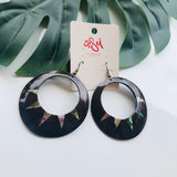 EARRINGS -Samoa coconut shell designed