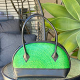 HANDBAGS -Natural woven with leather handle