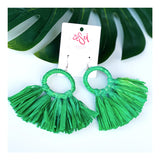 EARRINGS -Raffia & rattan style