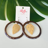 EARRINGS -Samoa coconut shell designed
