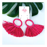 EARRINGS -Raffia & rattan style