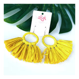 EARRINGS -Raffia & rattan style