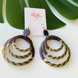 EARRINGS -Samoa coconut shell designed