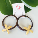 EARRINGS -Samoa coconut shell designed